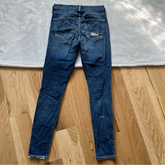 AGOLDE Sophie High Rise Skinny Size 27 distressed medium wash staple versatile - Picture 4 of 9